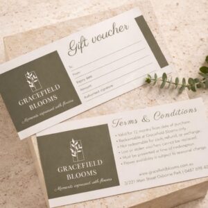 Gracefield Blooms gift vouchers
