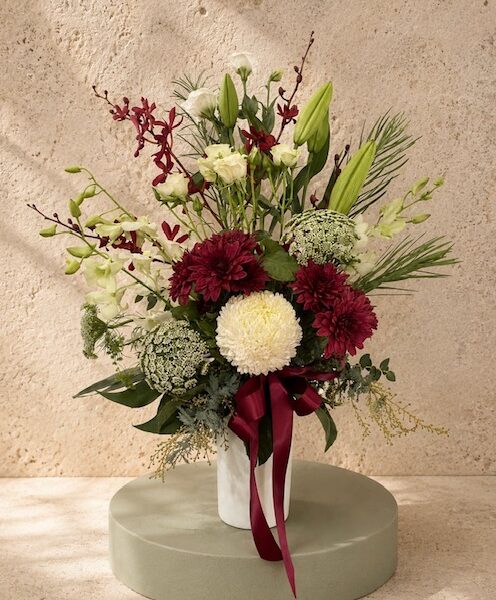 Burgundy Grace Vase Arrangement